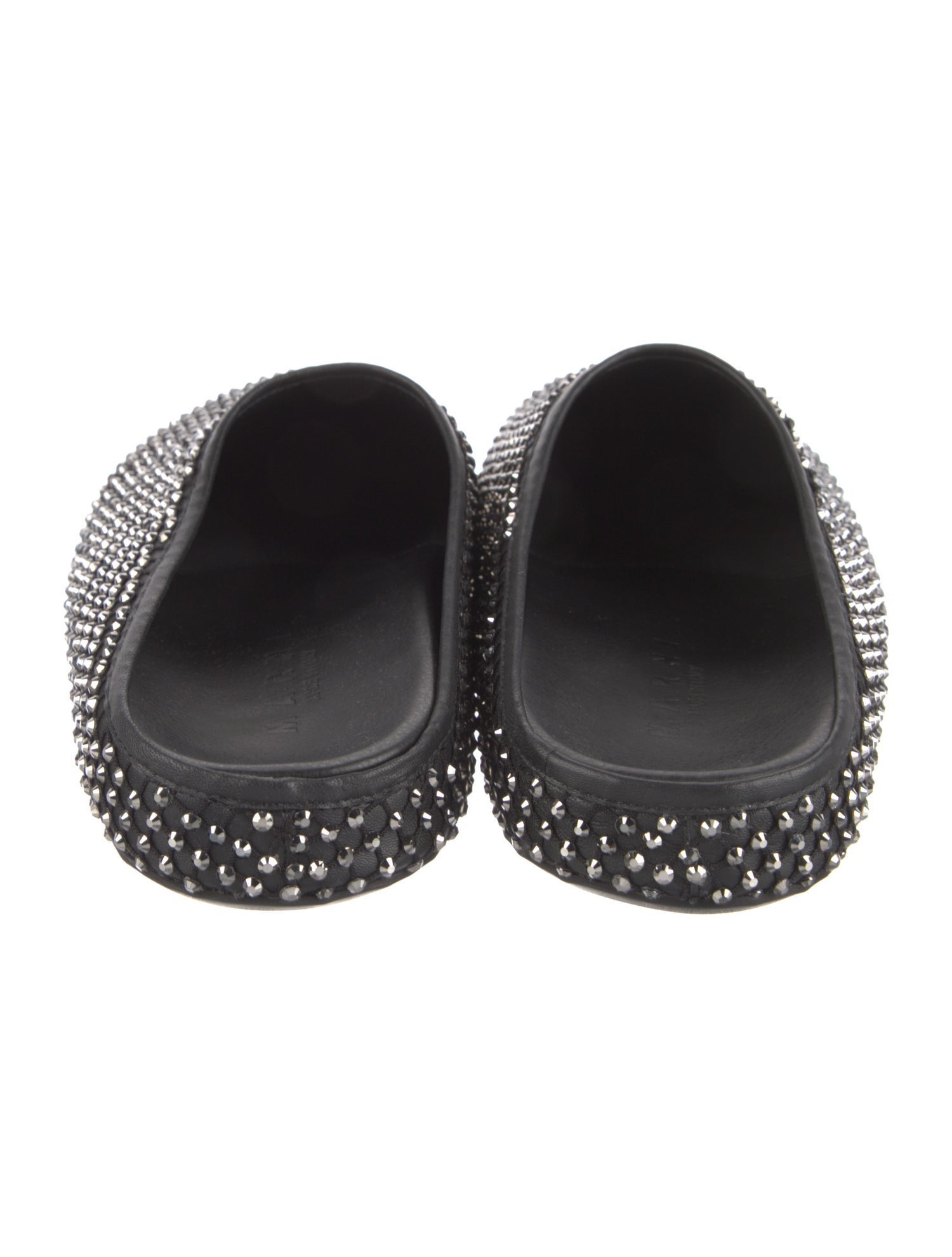 Marni Leather Crystal Embellishments Slippers